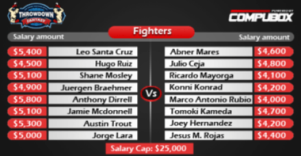 Fantasy boxing salary