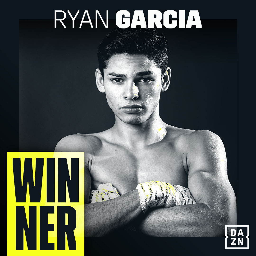 ryan garcia defeats jose lopez by technical knock