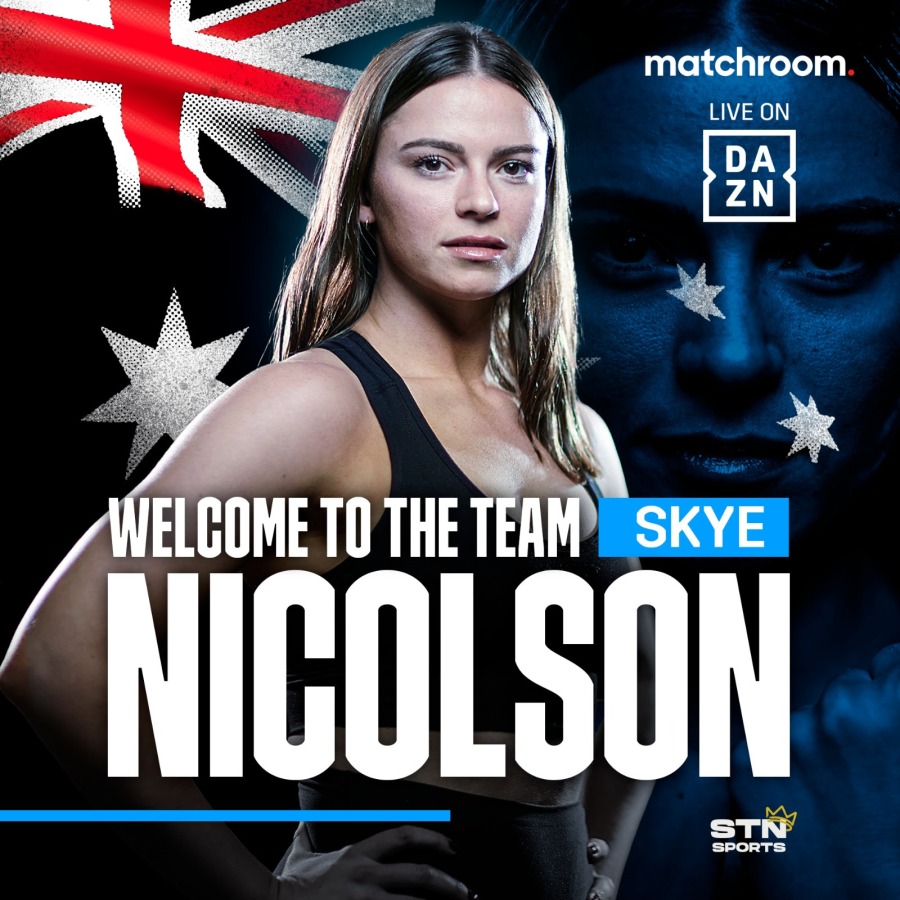 AUSTRALIAN STAR SKYE NICOLSON SIGNS WITH MATCHROOM