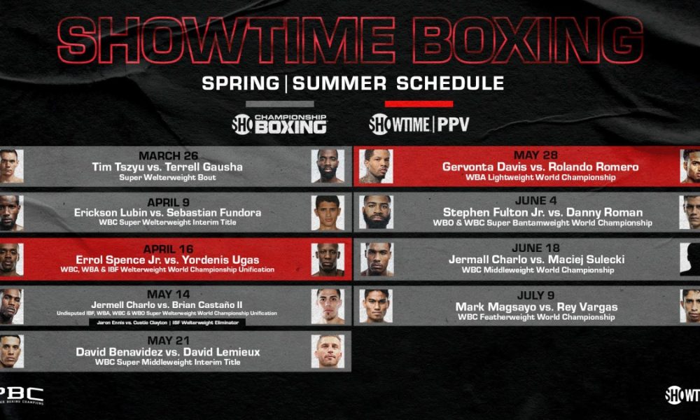 SHOWTIME SPORTS® UNVEILS LOADED BOXING SCHEDULE FEATURING MARQUEE