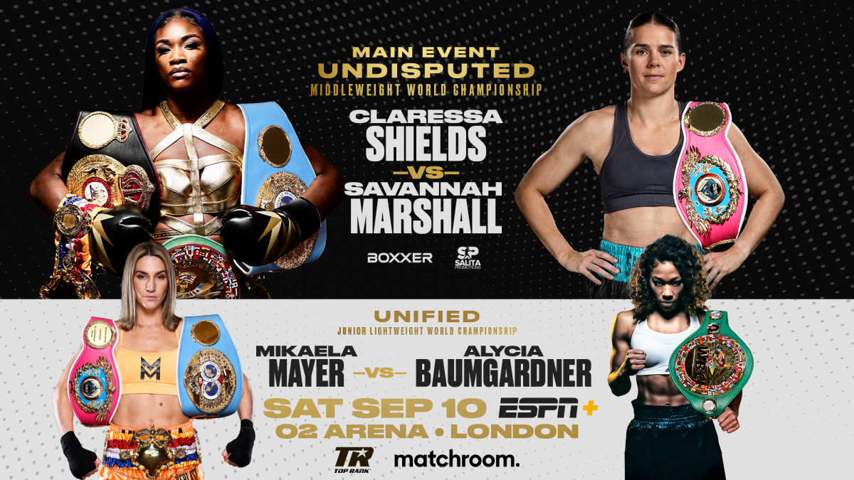 Claressa Shields vs. Savannah Marshall/Mikaela Mayer vs. Alycia Baumgardner Fight Week Events to Stream LIVE on Top Rank's Social Media Pages & ESPN+
